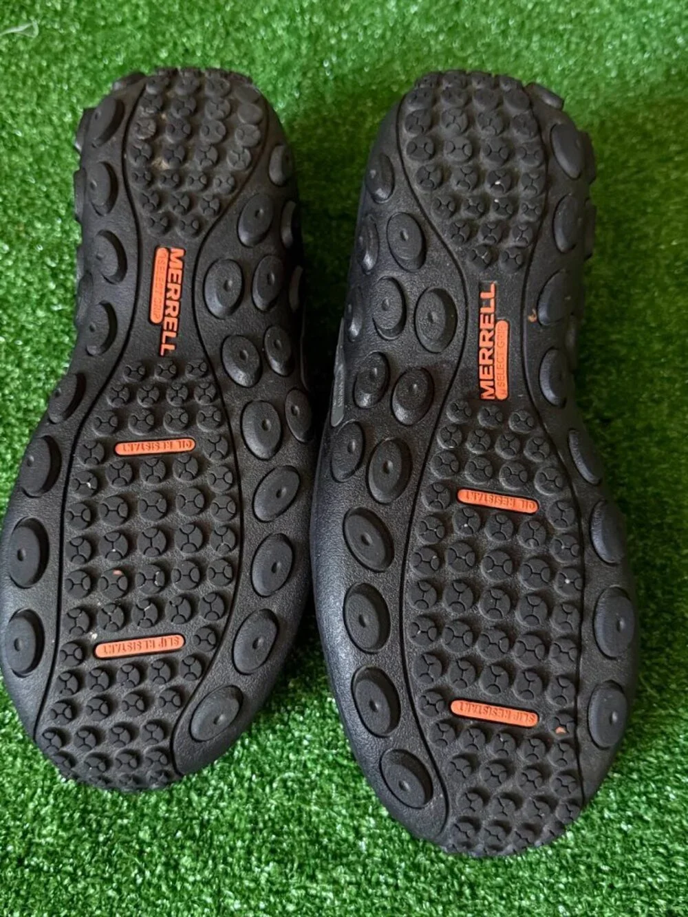 Merrell Jungle Moc Leather Comp Toe Work Shoes Men's Size 7M Black Slip On